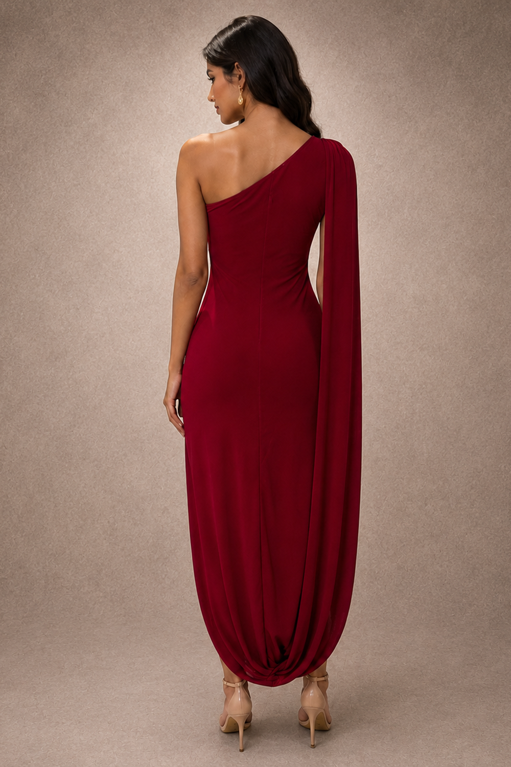 One Shoulder Maxi Dress
