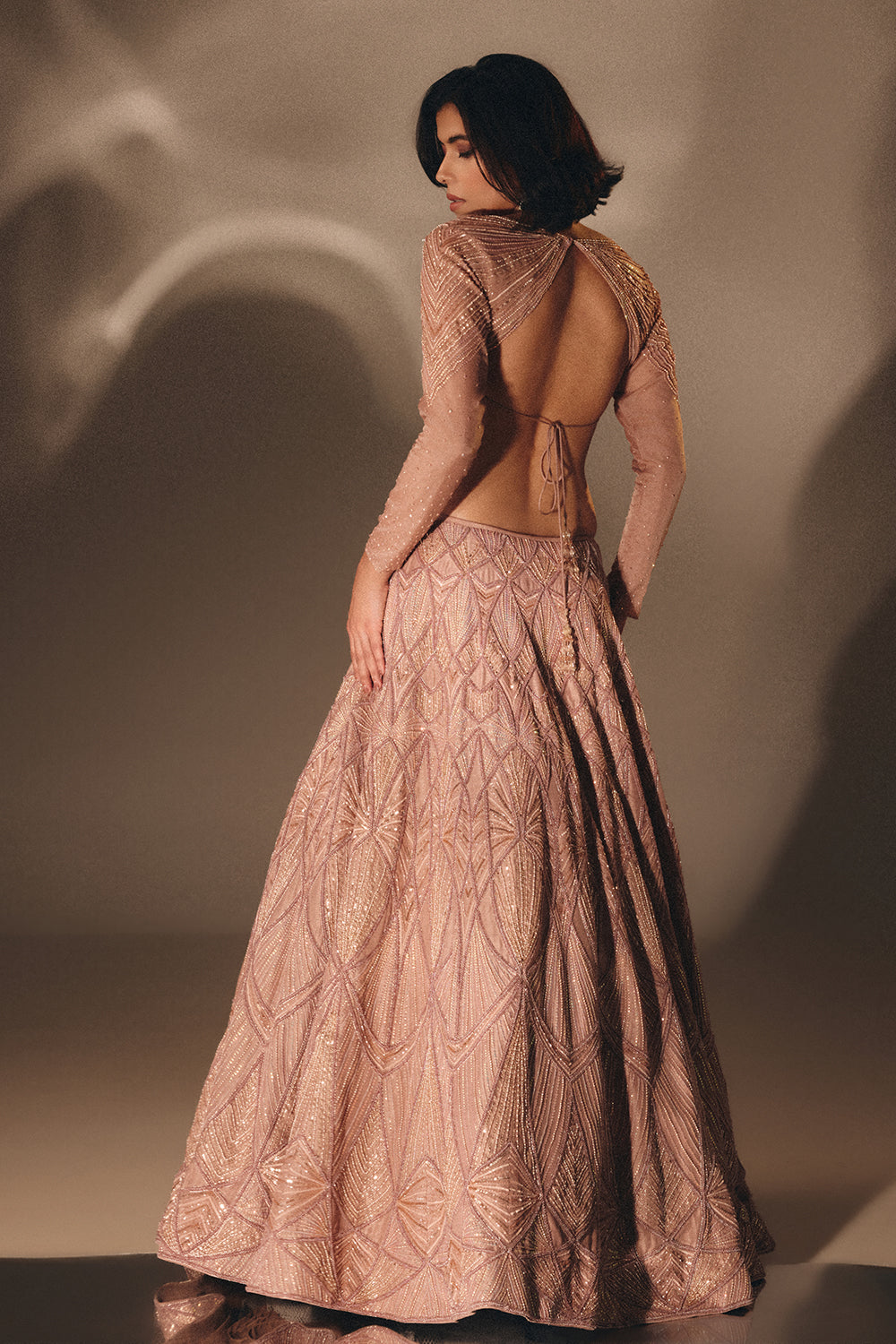 Onion Pink Bridal Lehenga Set