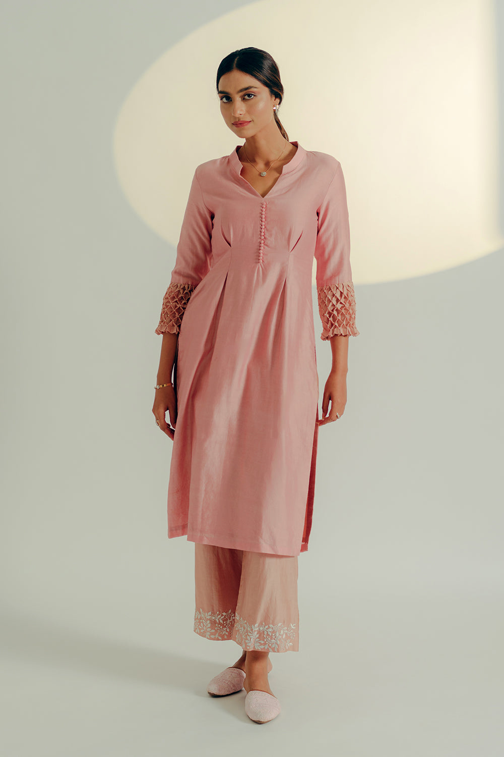 Onion Pink  Kurta Set