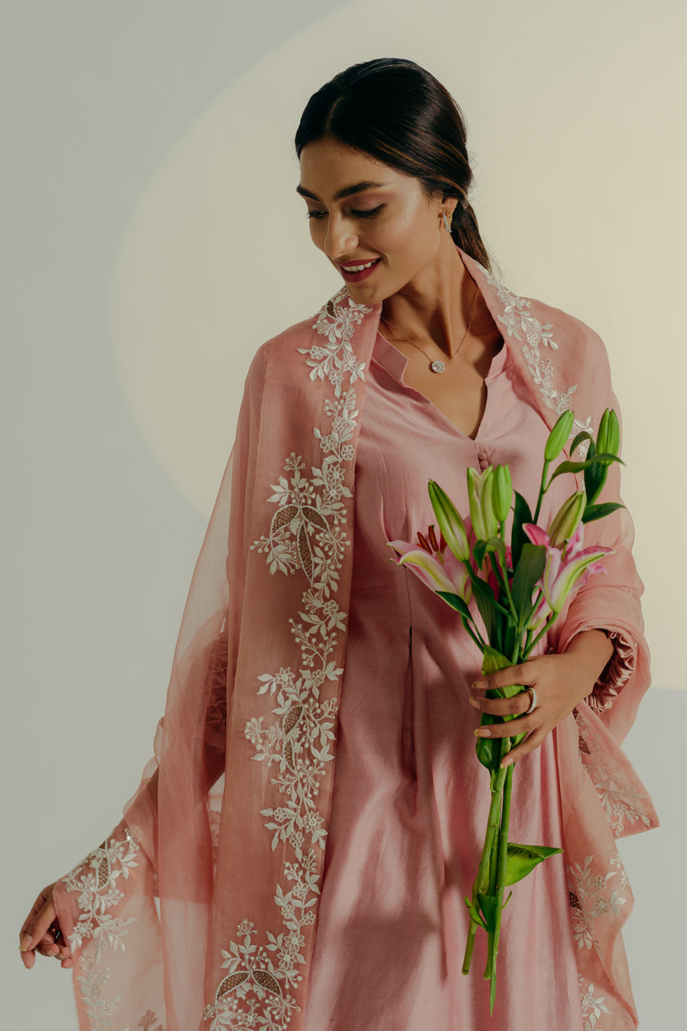 Onion Pink  Kurta Set