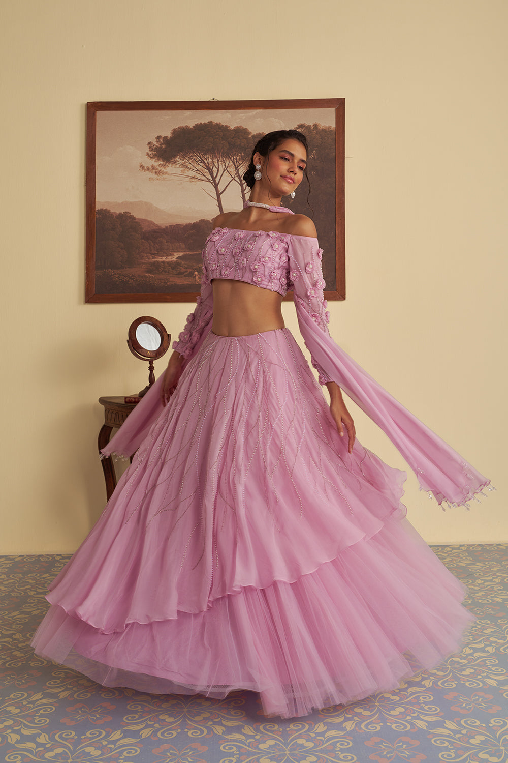 Ophelia fleur lehenga
