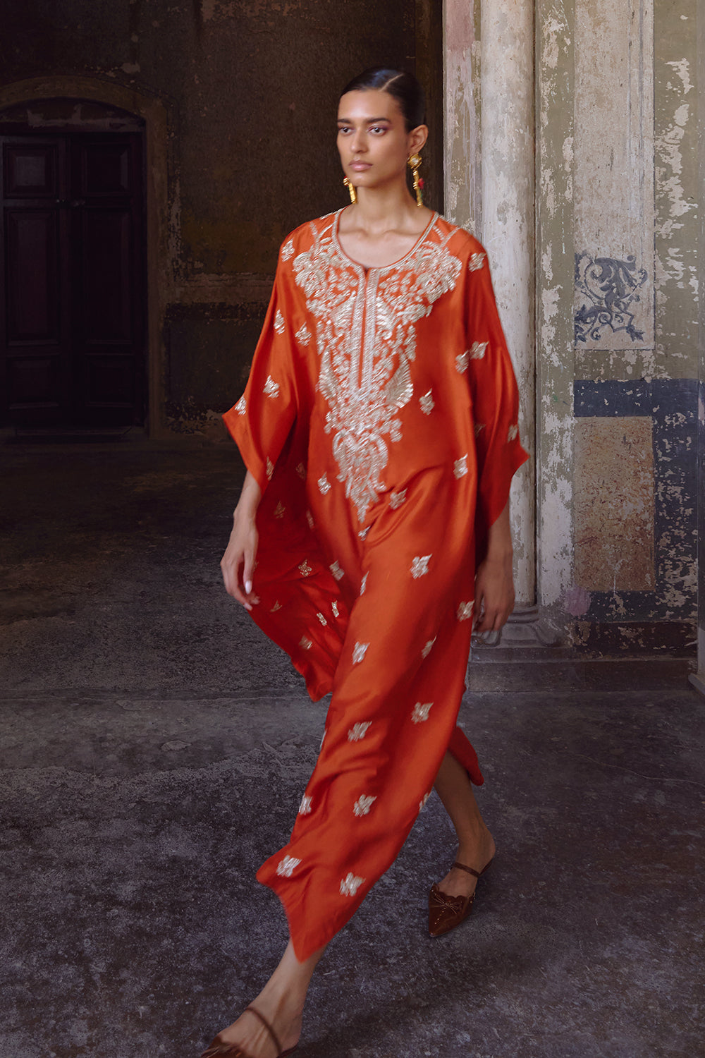 Orange Inaya Kaftan Set