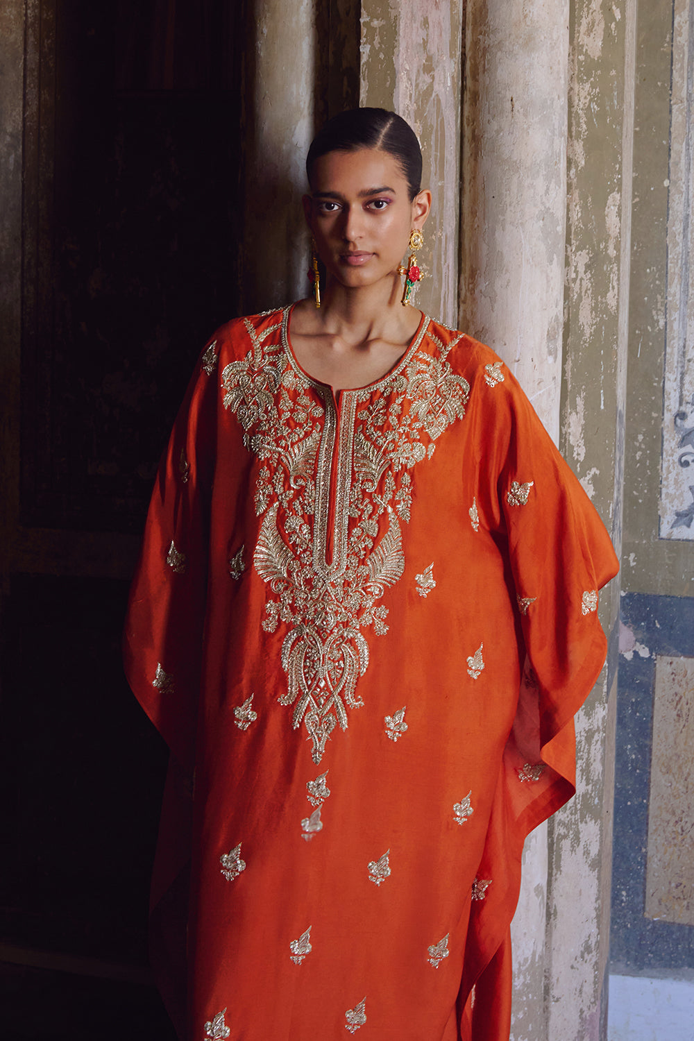 Orange Inaya Kaftan Set