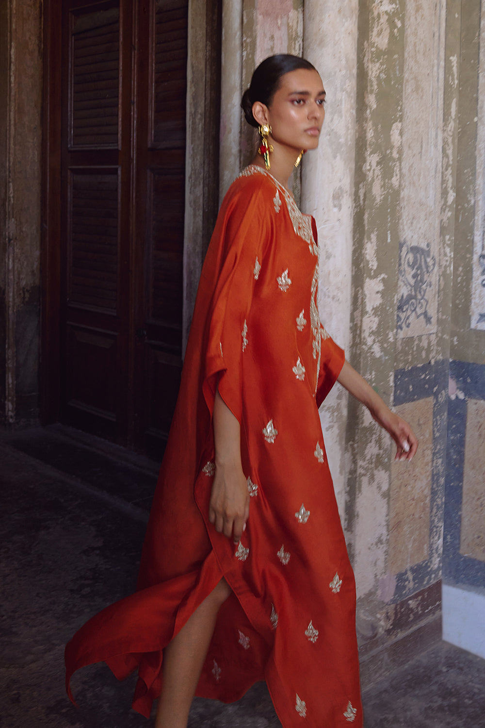 Orange Inaya Kaftan Set