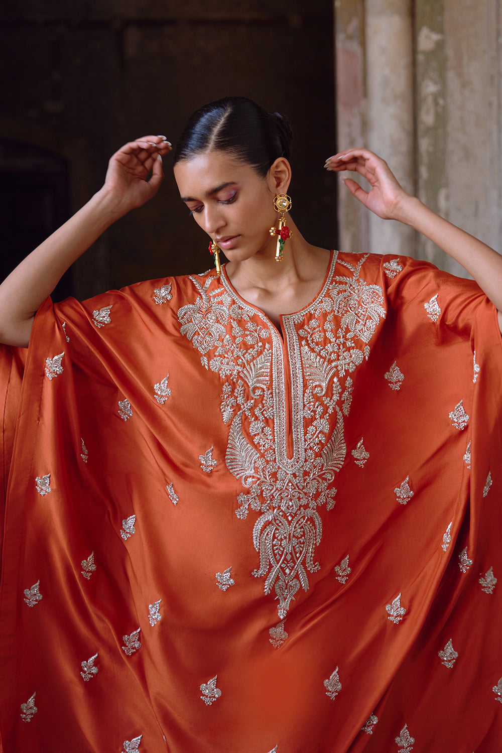 Orange Inaya Kaftan Set