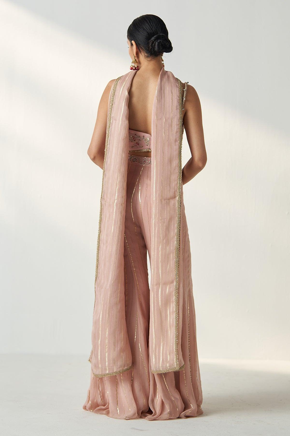 Osha Blush Pink Sharara Set