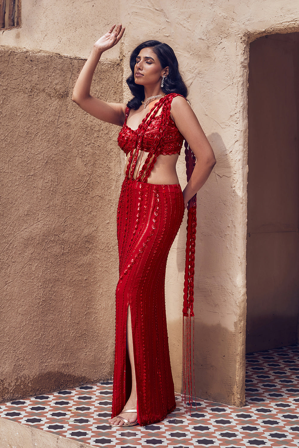 Padmaraga Drape Saree