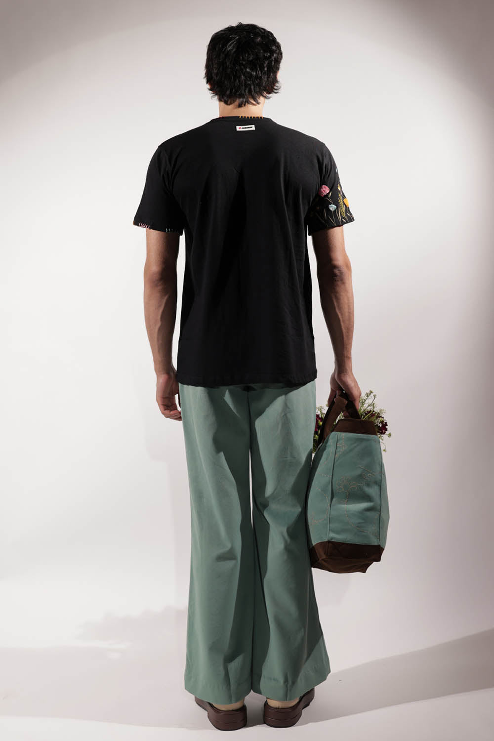 Patchwork Pocket Embroidered T-shirt