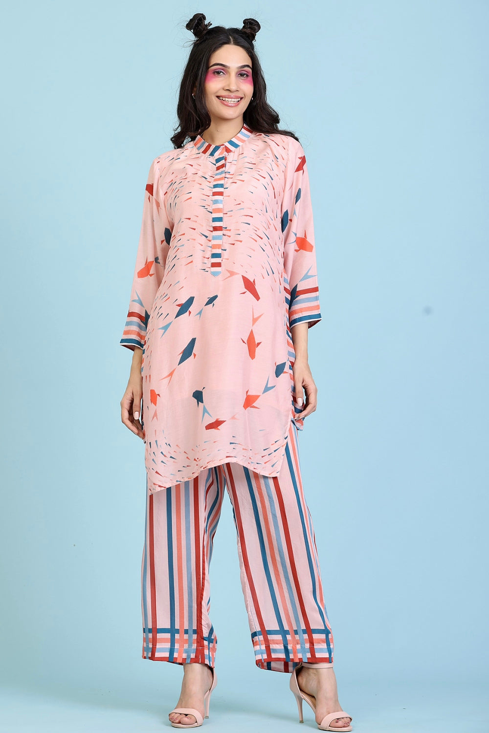 Peach Kurta Set