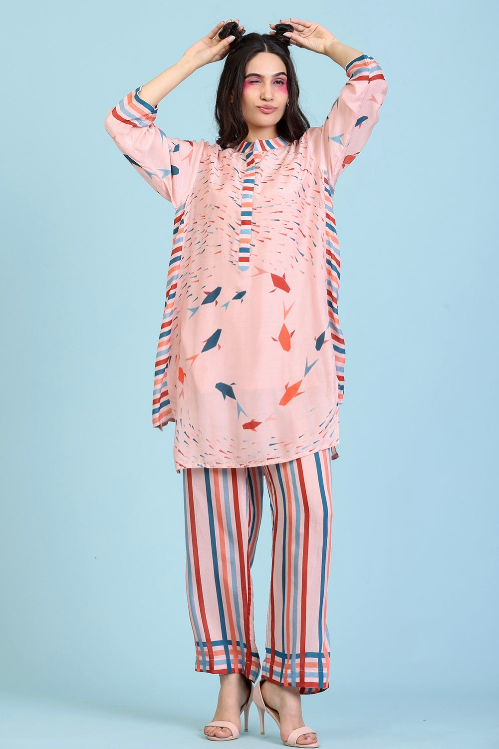 Peach Kurta Set