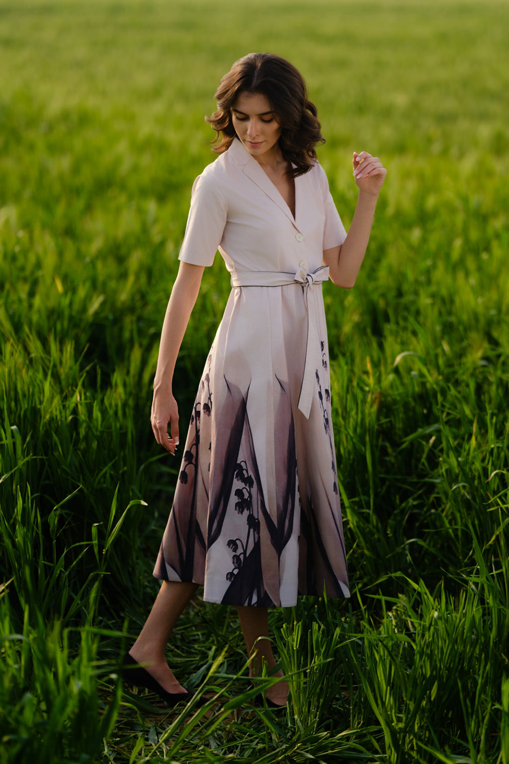 Peach Lilies Meadow Blazer Dress