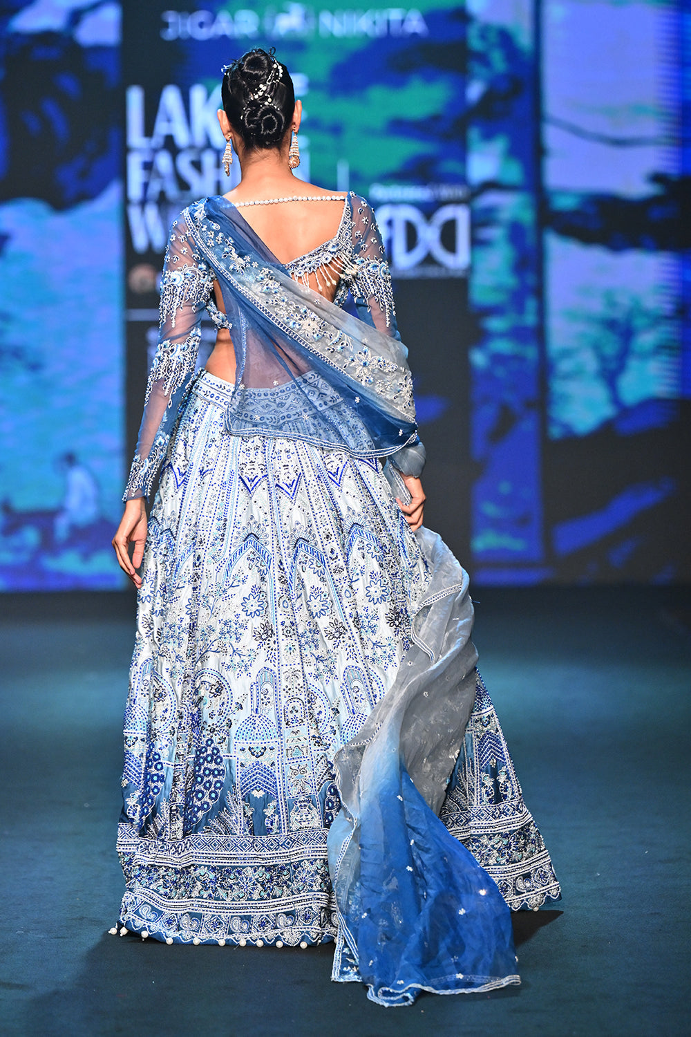 Peacock Ombre Lehenga set