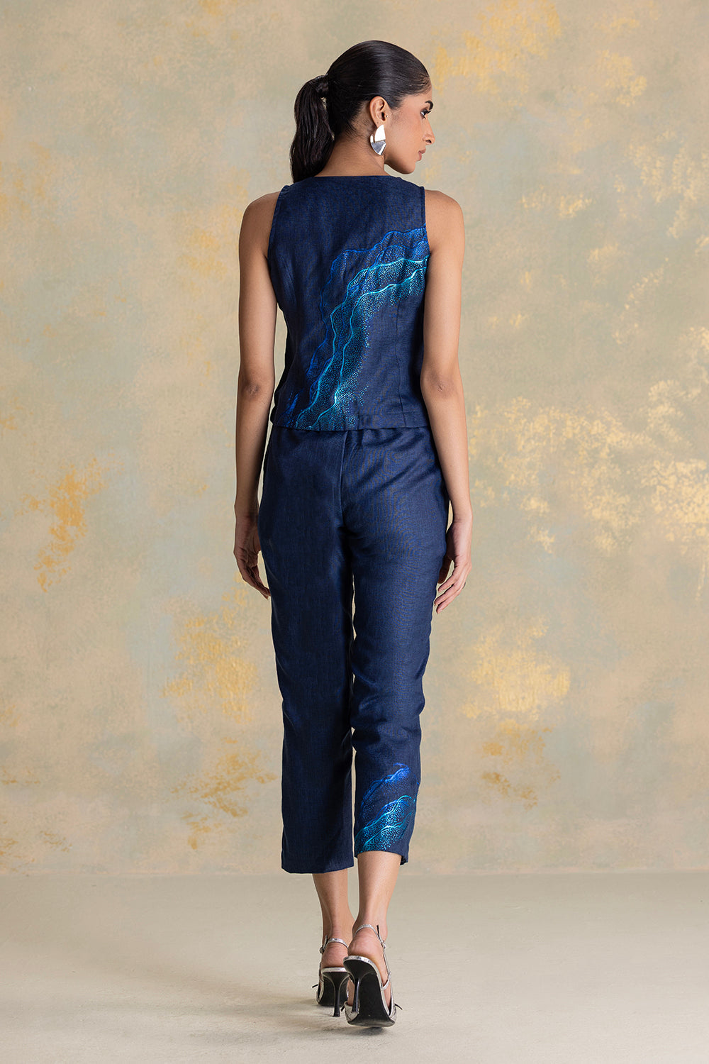 Peacock Veil Waist Coat Co-ord