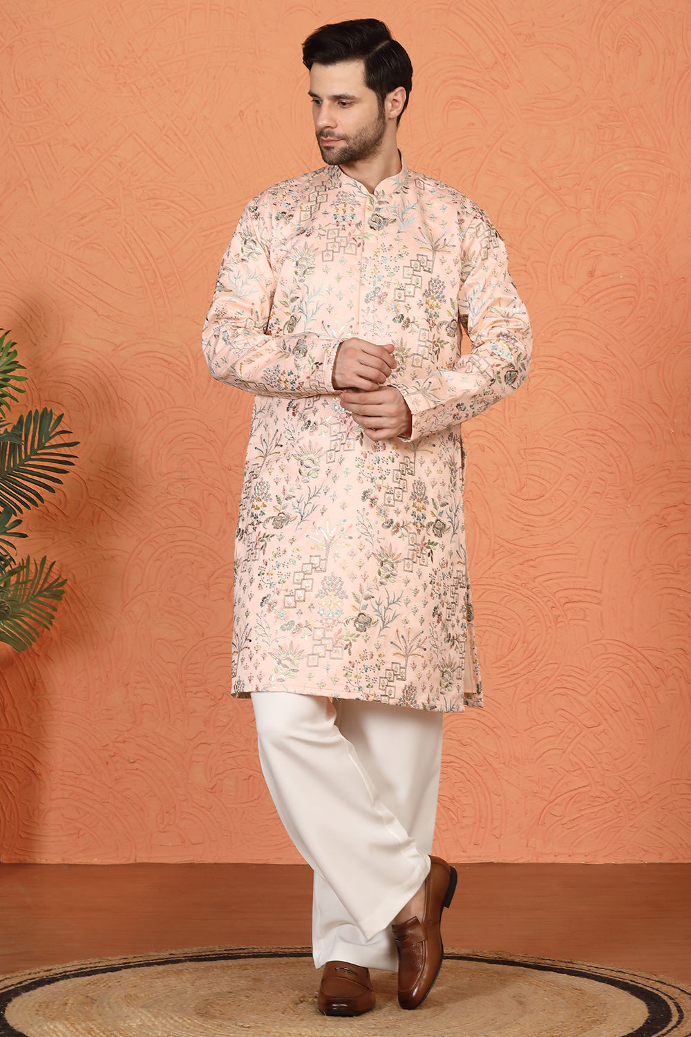 Phool Jahaan All Over  Embroidered Kurta with Loose Fit Parallel Pants