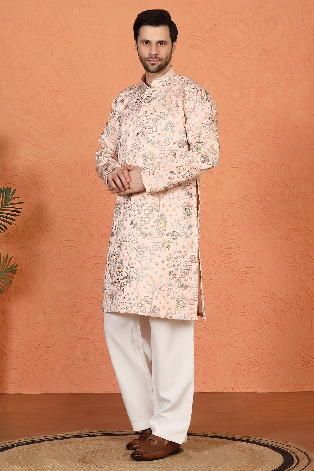 Phool Jahaan All Over  Embroidered Kurta with Loose Fit Parallel Pants
