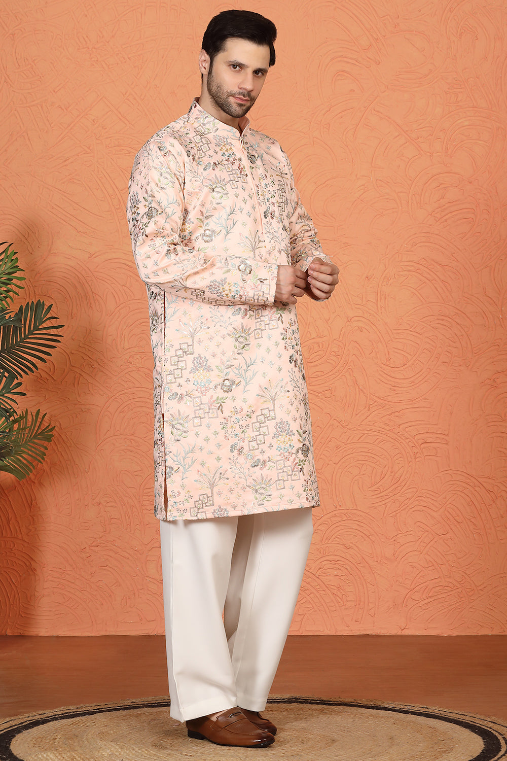 Phool Jahaan All Over  Embroidered Kurta with Loose Fit Parallel Pants