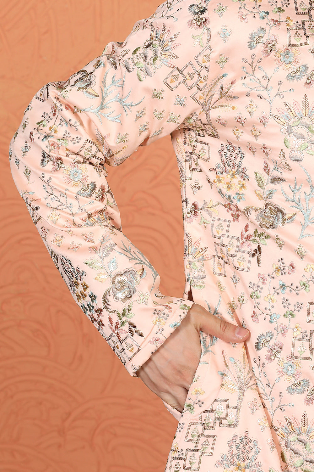 Phool Jahaan All Over  Embroidered Kurta with Loose Fit Parallel Pants
