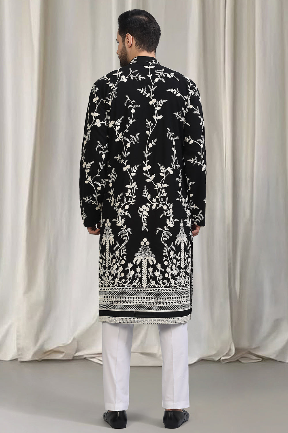 Phool Patti  Embroidered Kurta With Back Elastic Pants And Dupatta