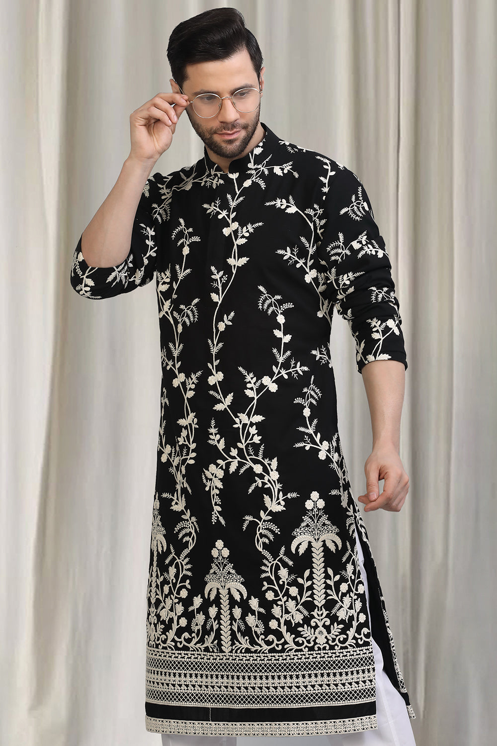 Phool Patti  Embroidered Kurta With Back Elastic Pants And Dupatta