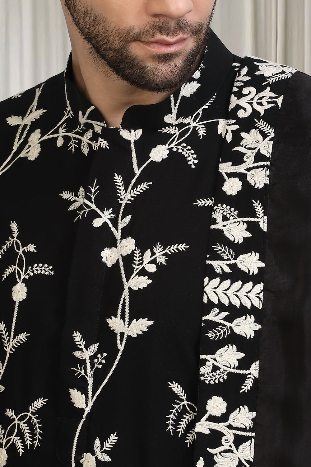 Phool Patti  Embroidered Kurta With Back Elastic Pants And Dupatta