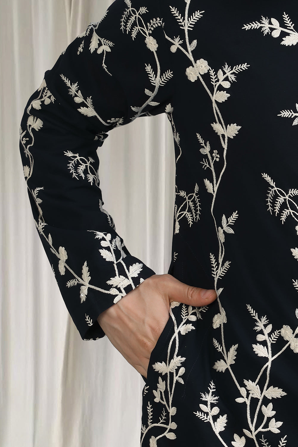 Phool Patti  Embroidered Kurta With Back Elastic Pants And Dupatta