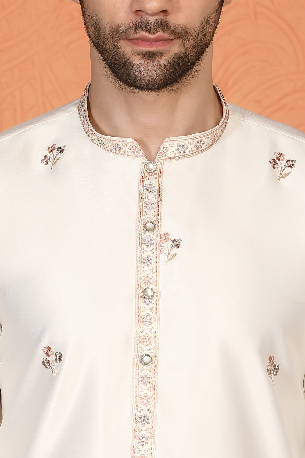 Phool Vatika Ombre  Embroidered Kurta with  Back Elastic Pants