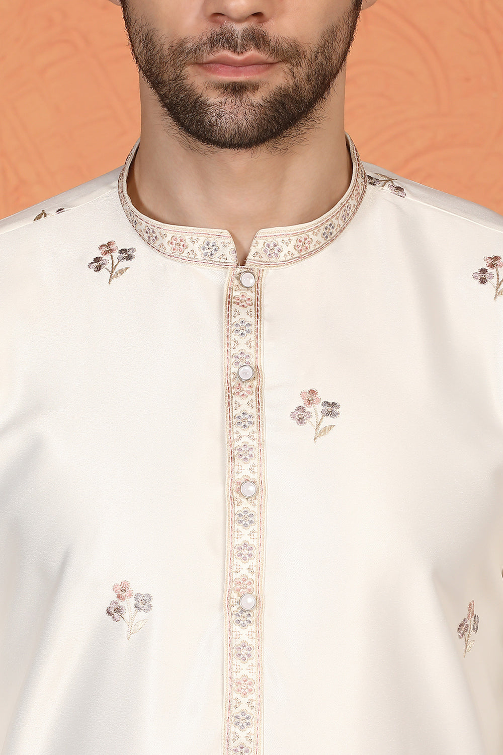 Phool Vatika Ombre  Embroidered Kurta with  Back Elastic Pants