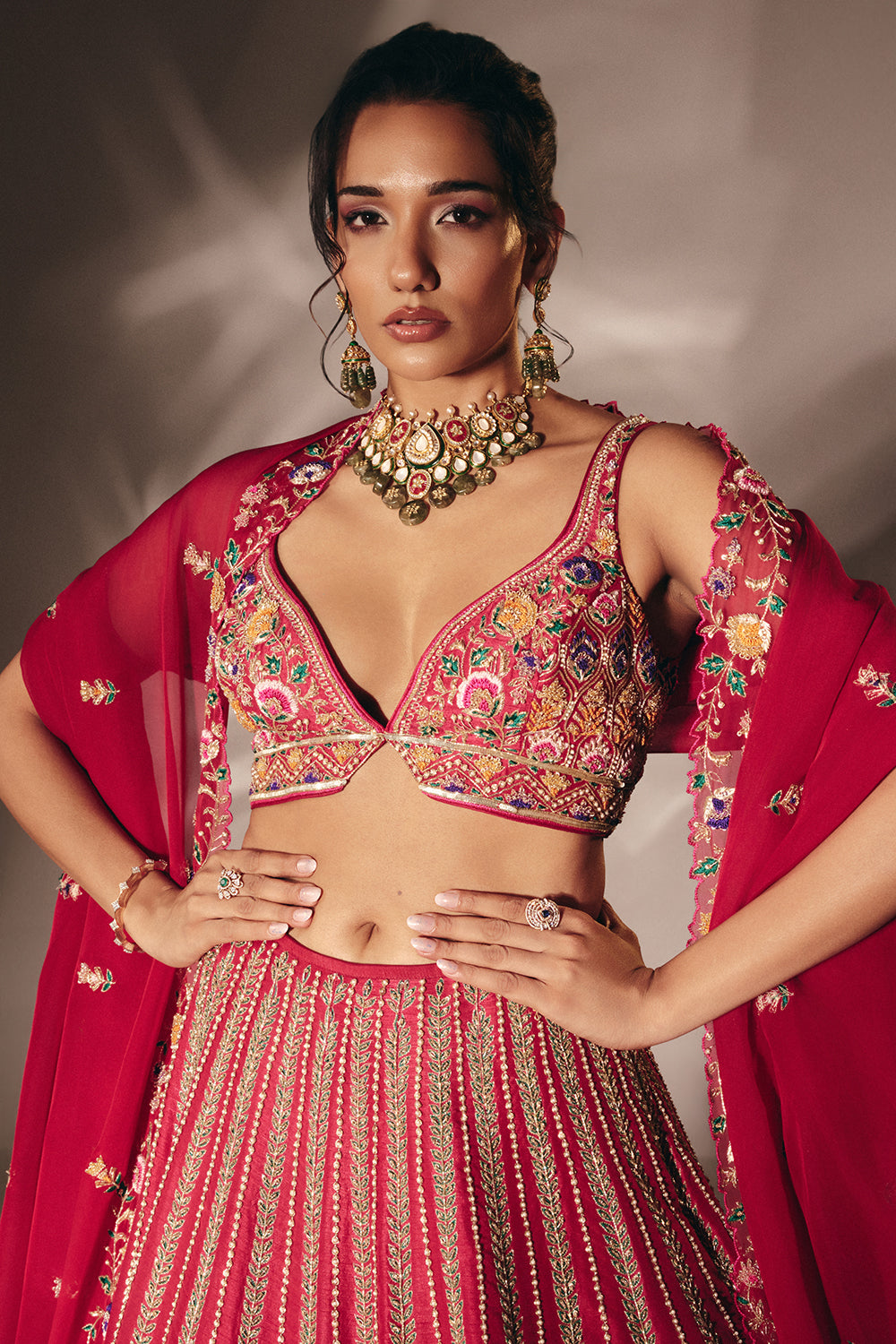 Pink Bridal Lehenga Set