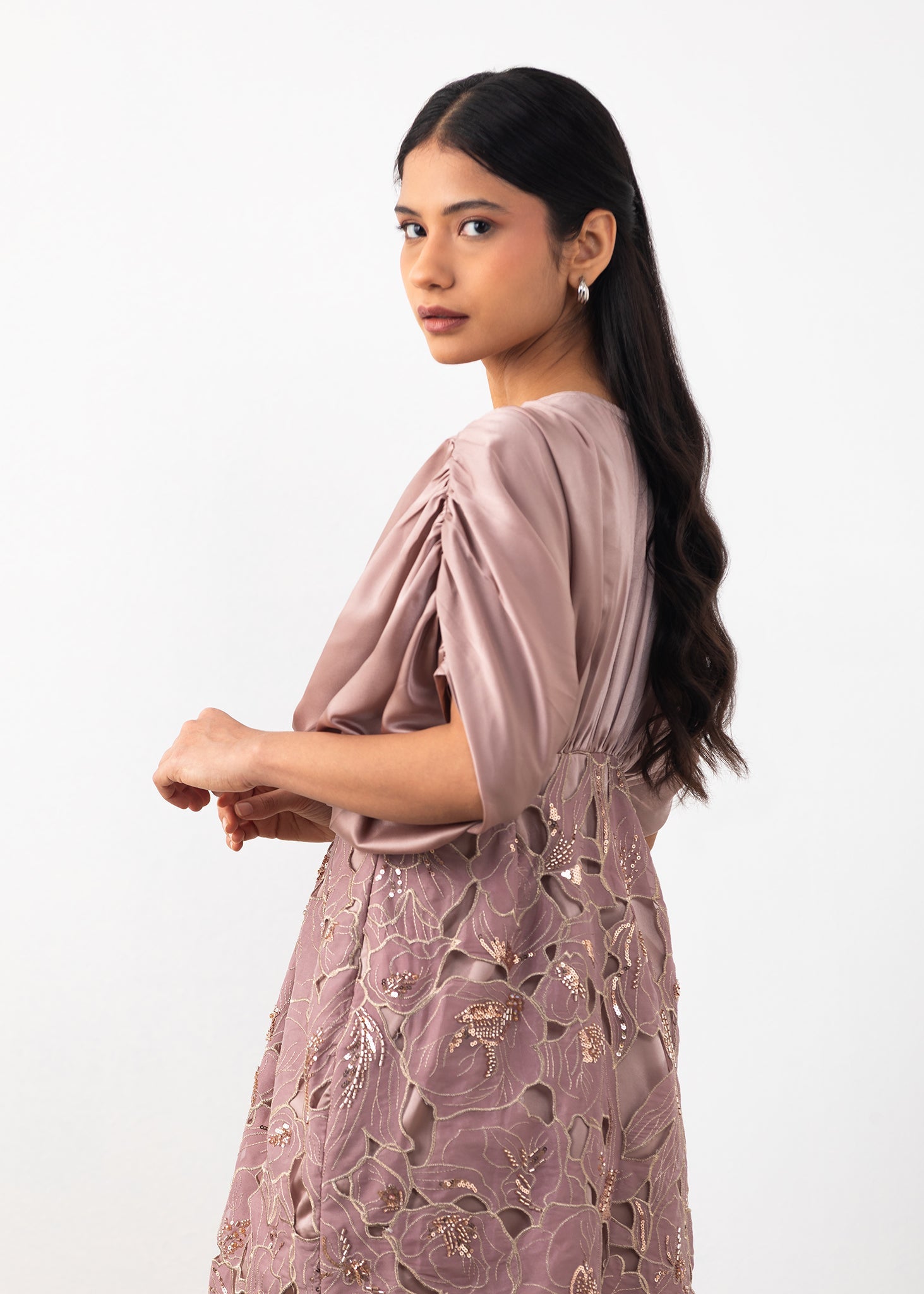 Cutwork Gather Dress