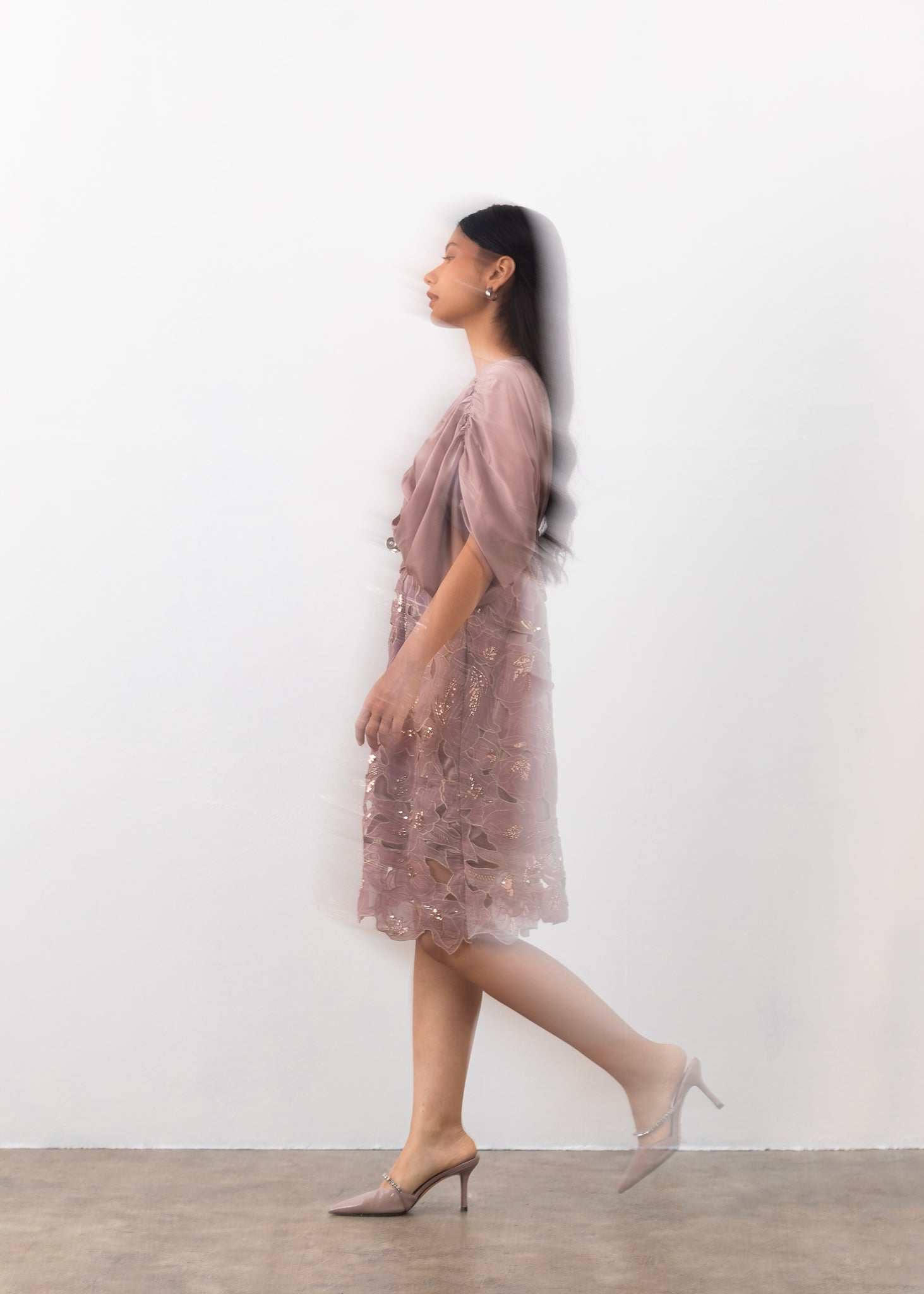Cutwork Gather Dress