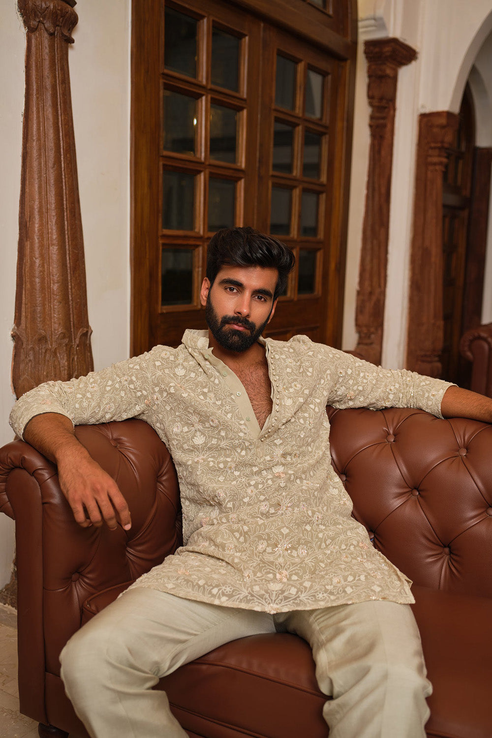 Pistachio Flora Kurta Set