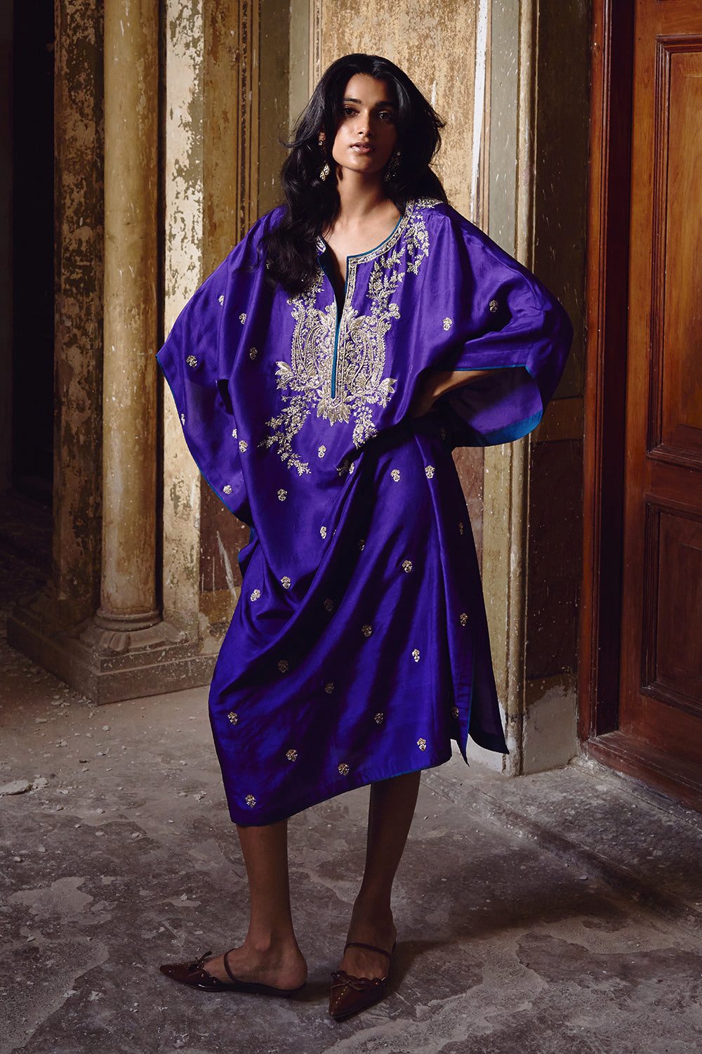 Purple Amra Kaftan Set