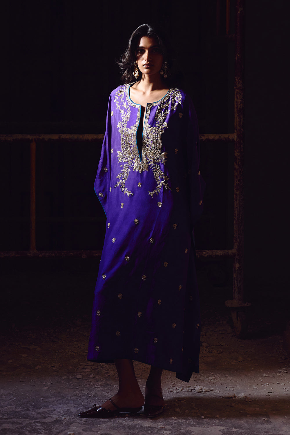 Purple Amra Kaftan Set