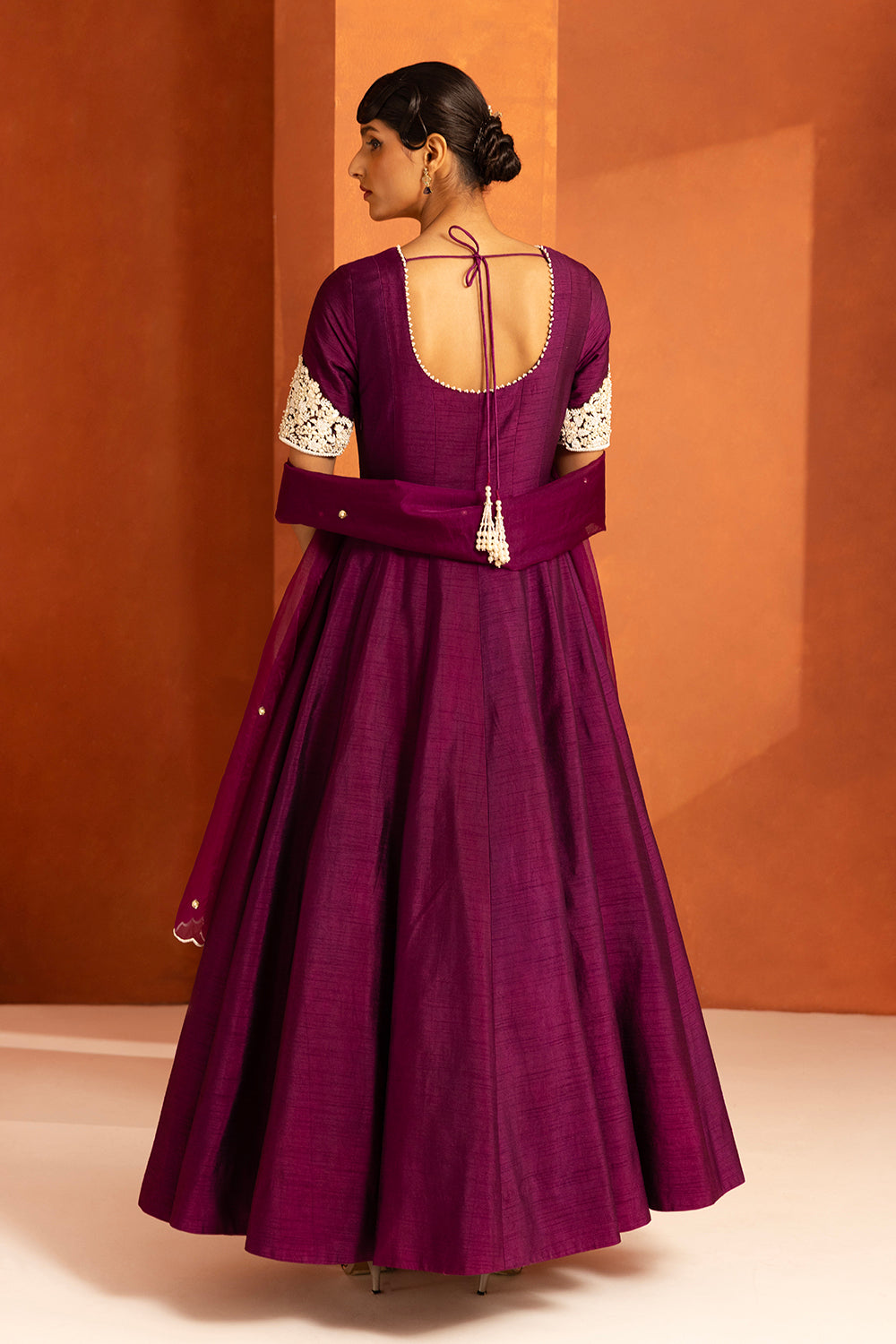 Purple Anarkali Set
