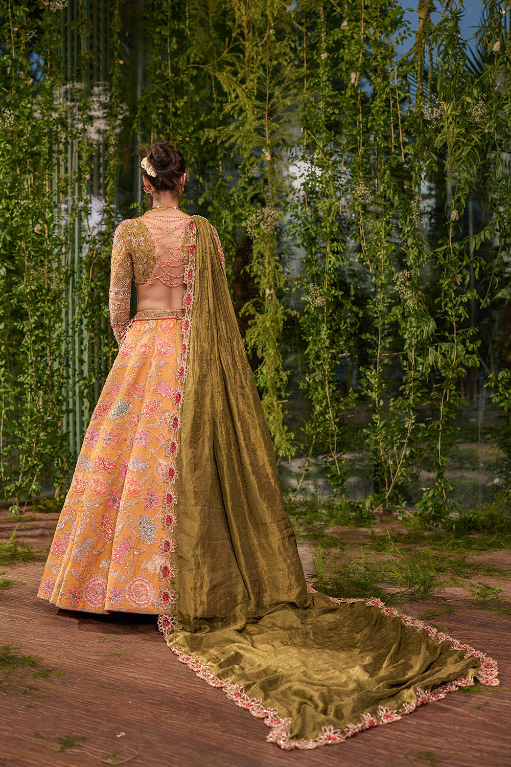 Pushp Raga- The Pearls Trail Lehenga
