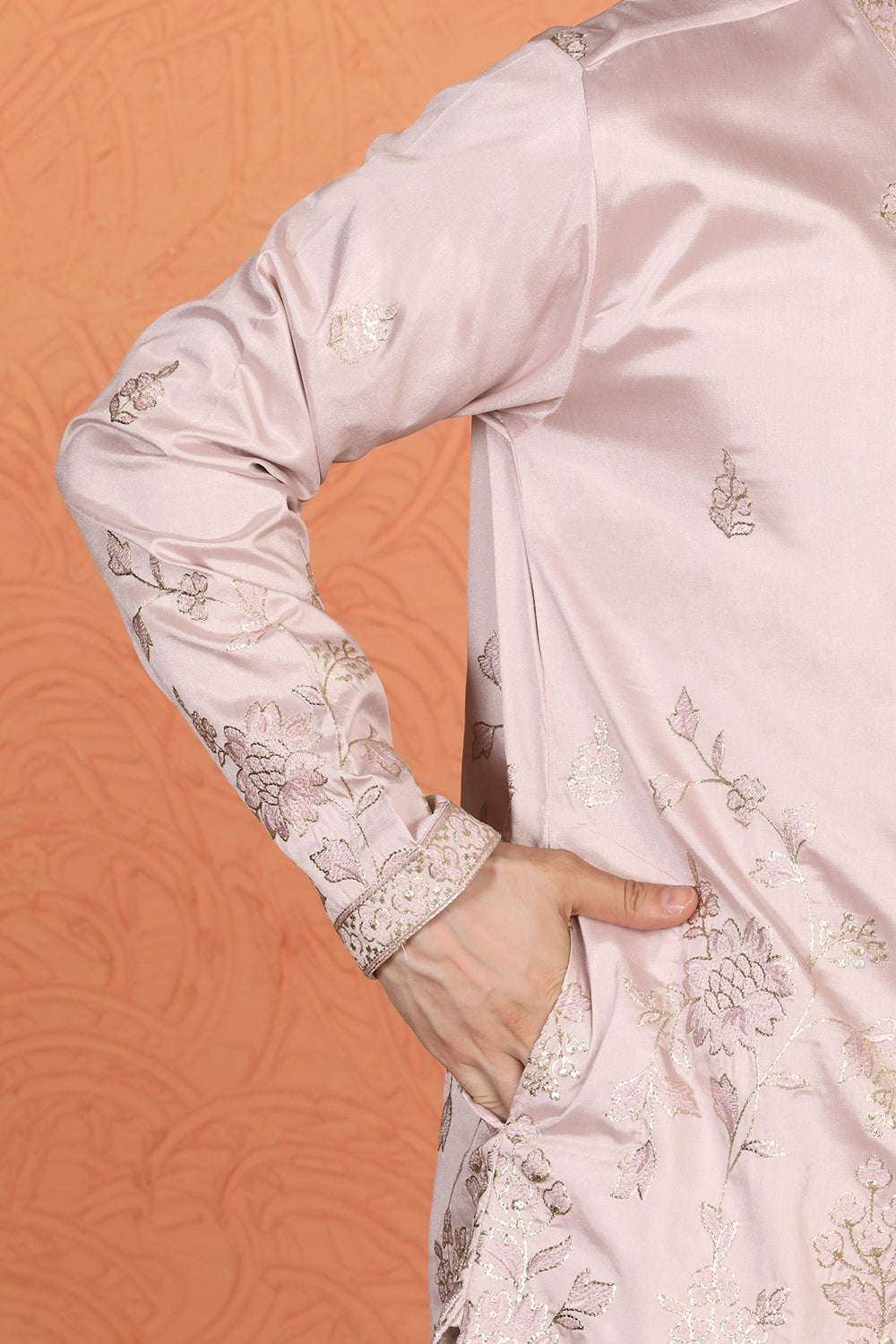 Pushp Swarna Embroidered Kurta with  Loose Fit Parallel  Pants