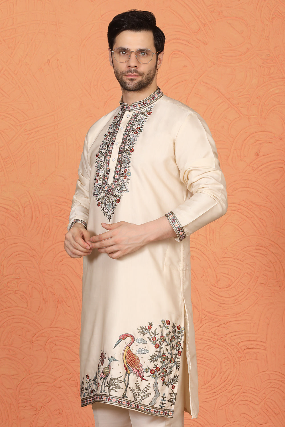 Pushp-Van  Embroidered Kurta with Back Elastic Pants