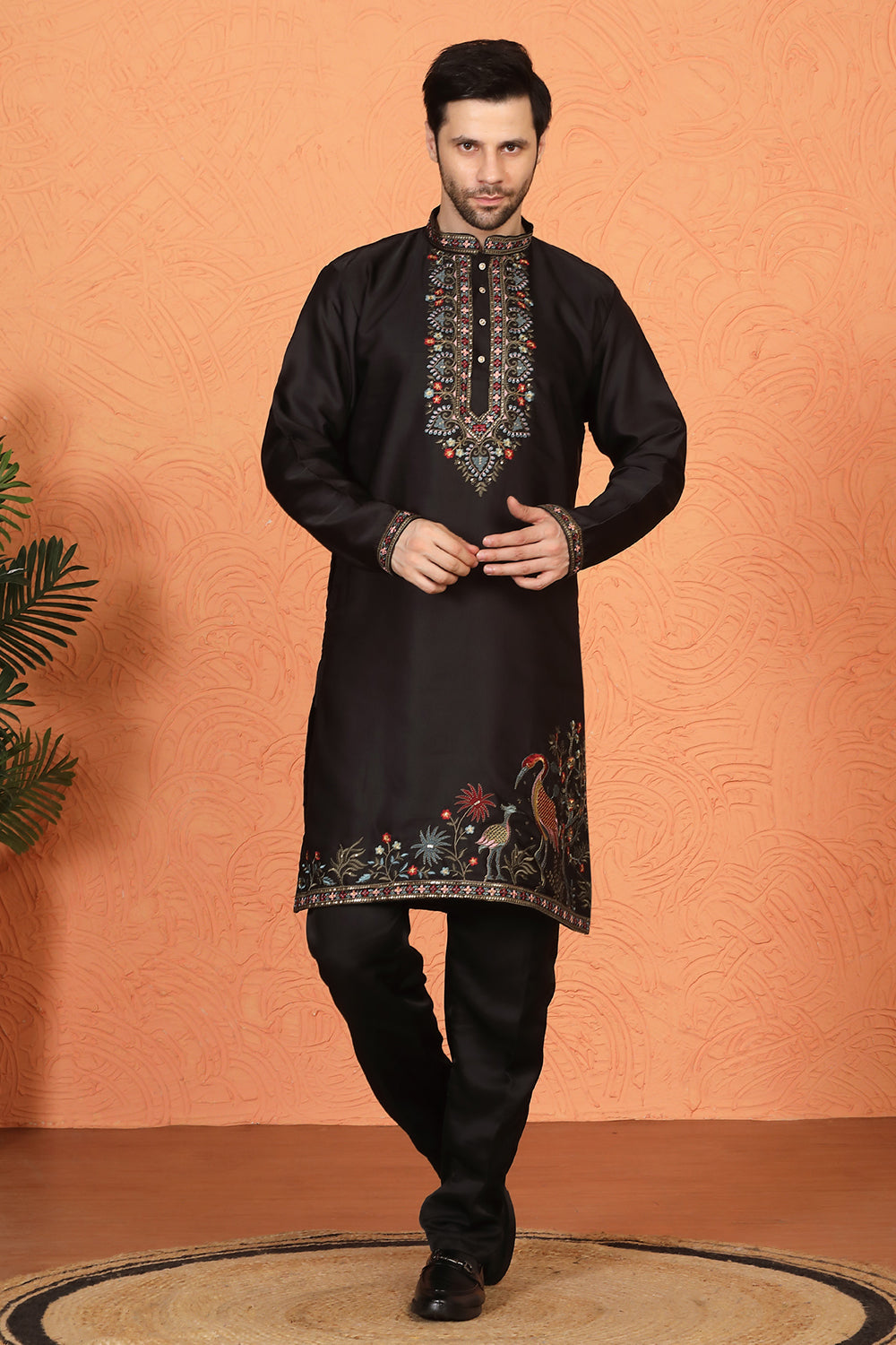 Pushp-Van  Embroidered Kurta with Back Elastic Pants