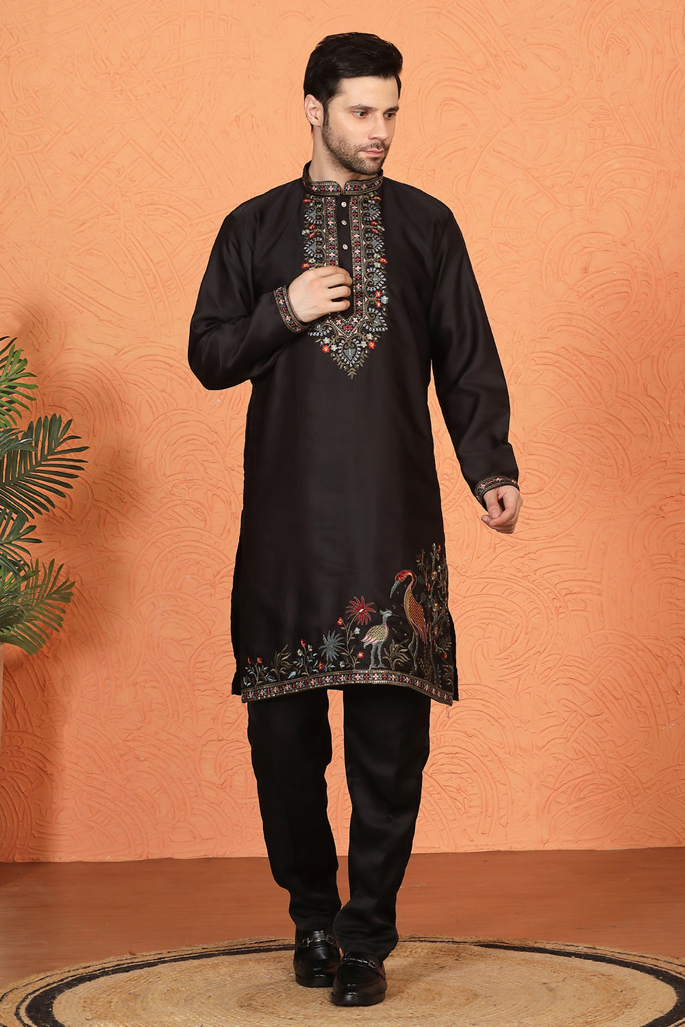 Pushp-Van  Embroidered Kurta with Back Elastic Pants