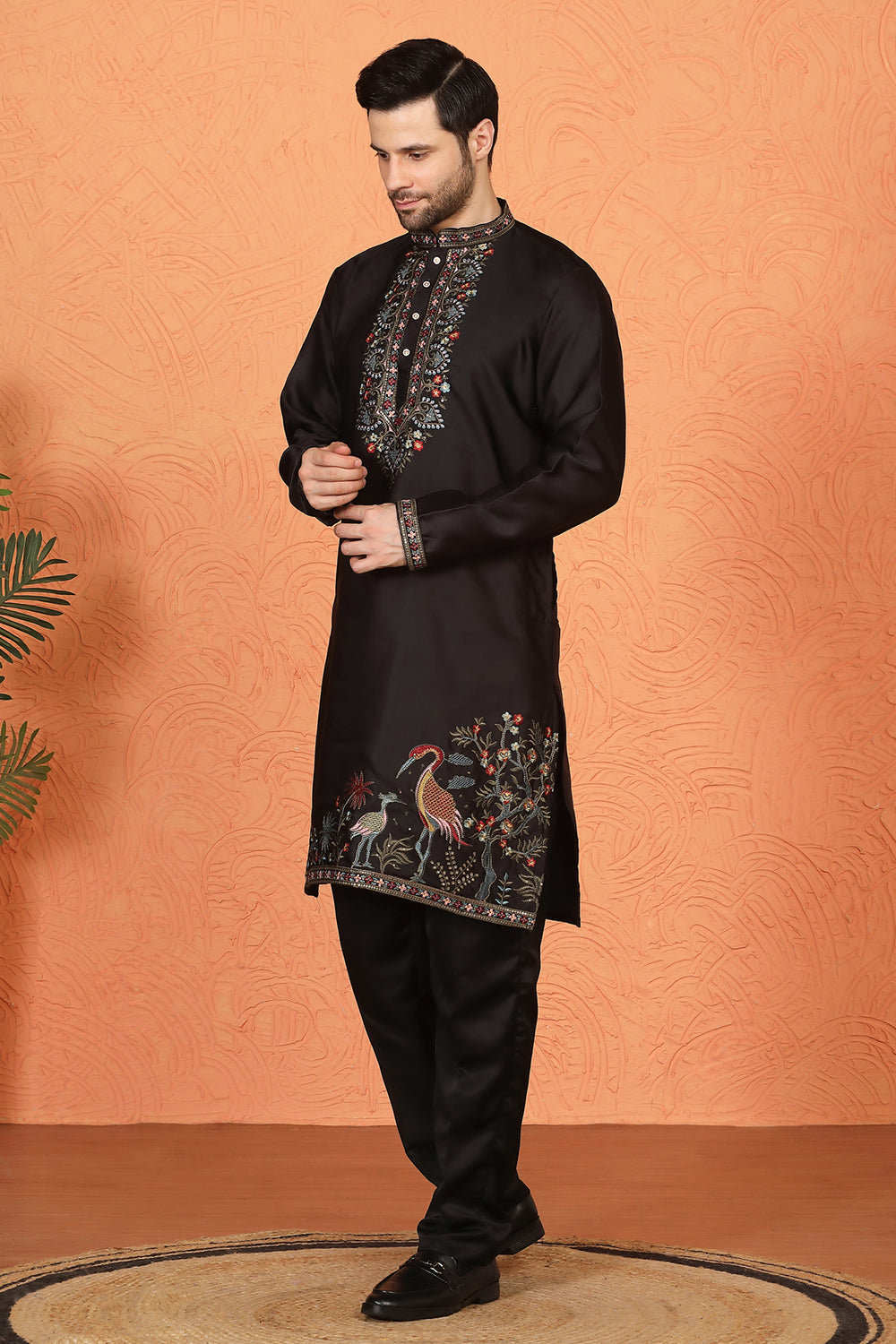 Pushp-Van  Embroidered Kurta with Back Elastic Pants