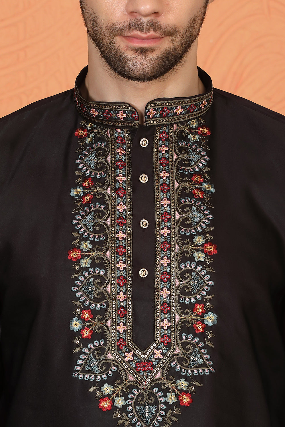 Pushp-Van  Embroidered Kurta with Back Elastic Pants