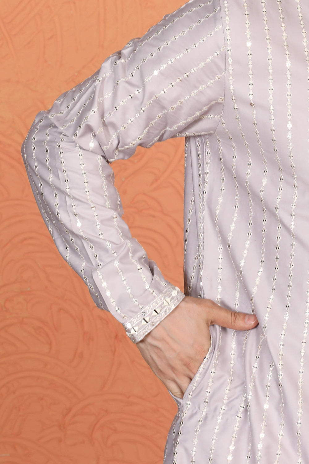 Raas Mirror  Embroidered Kurta with  Loose Fit Parallel  Pants And Dupatta