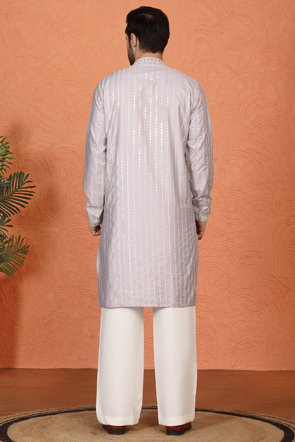 Raas Mirror  Embroidered Kurta with  Loose Fit Parallel  Pants And Dupatta