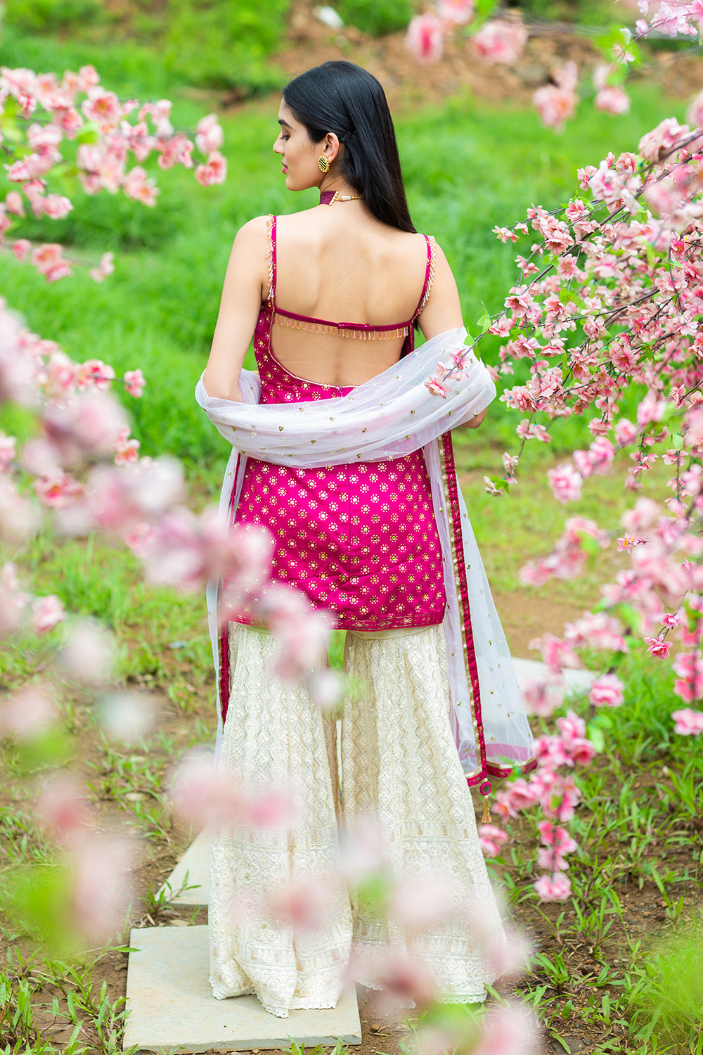 Rani Pink Kurta Sharara Set