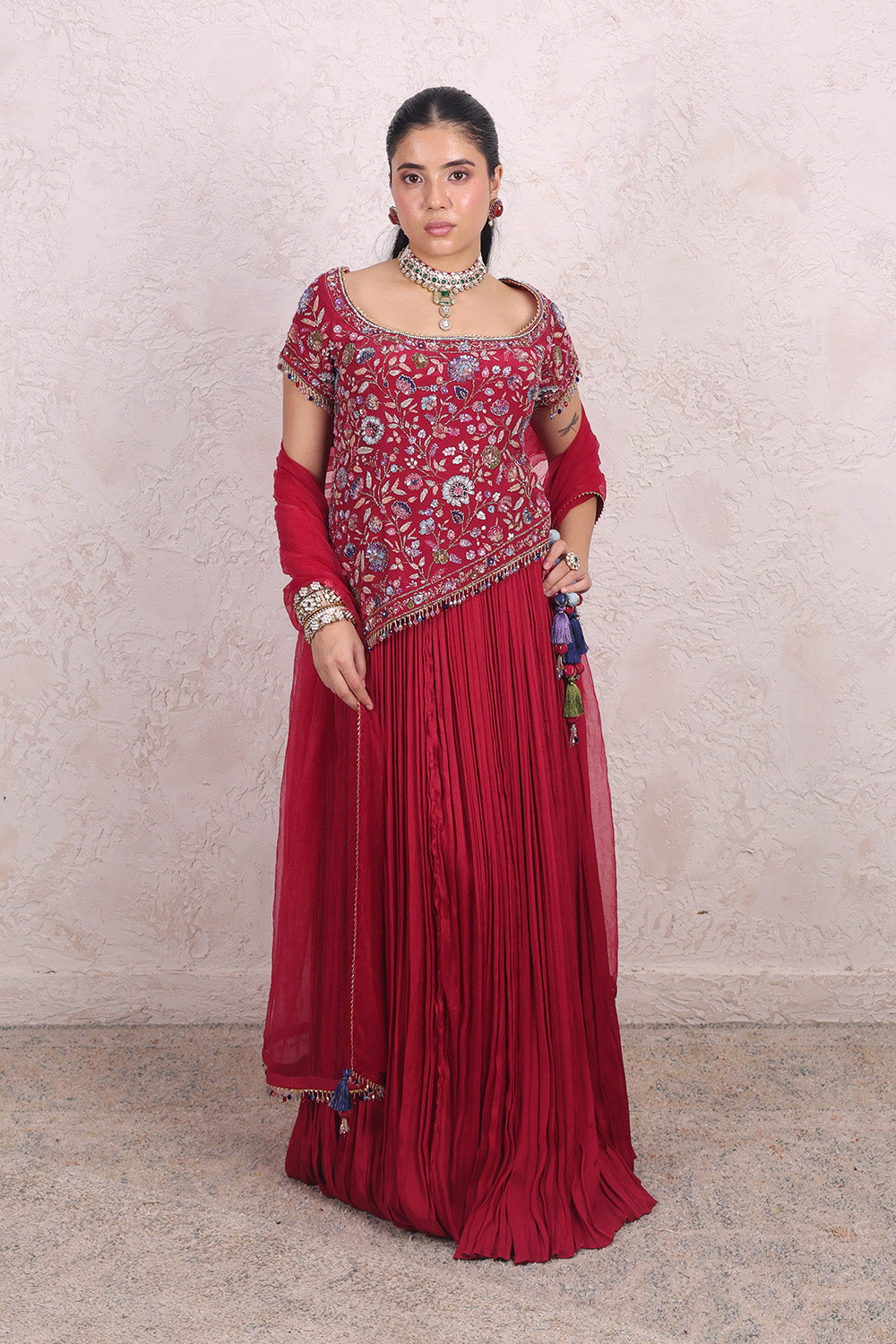 Rani Pink Lehenga Choli with Dupatta