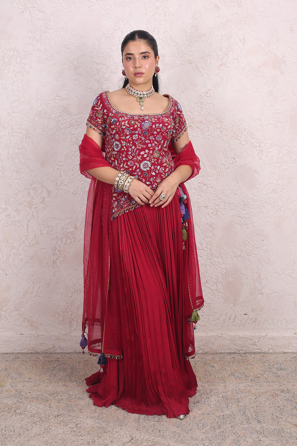 Rani Pink Lehenga Choli with Dupatta