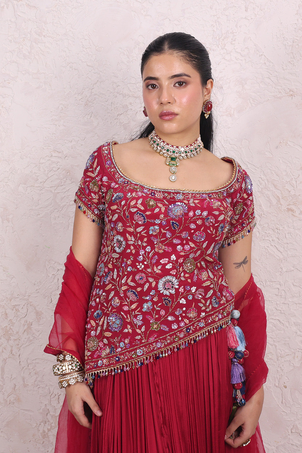 Rani Pink Lehenga Choli with Dupatta