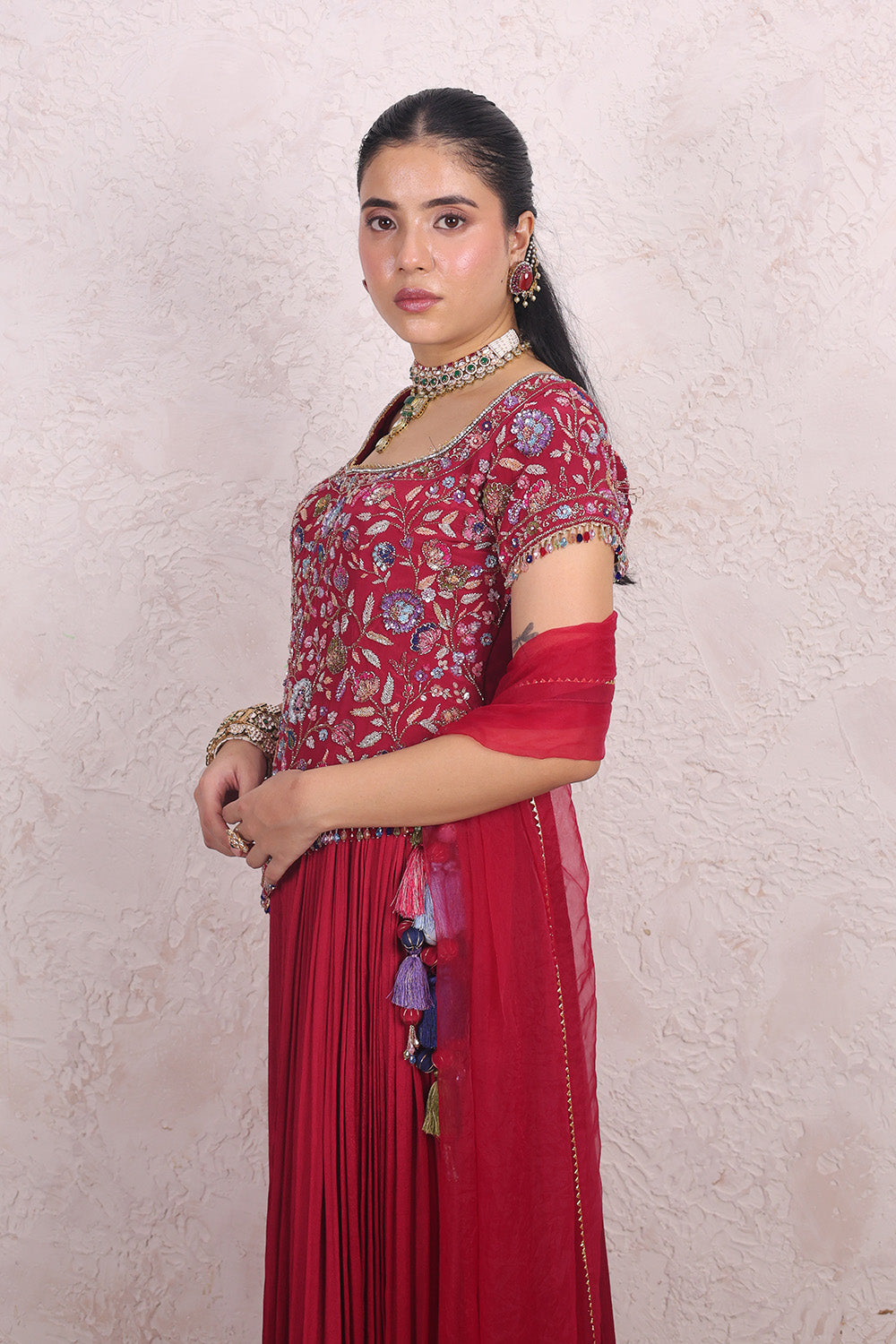 Rani Pink Lehenga Choli with Dupatta