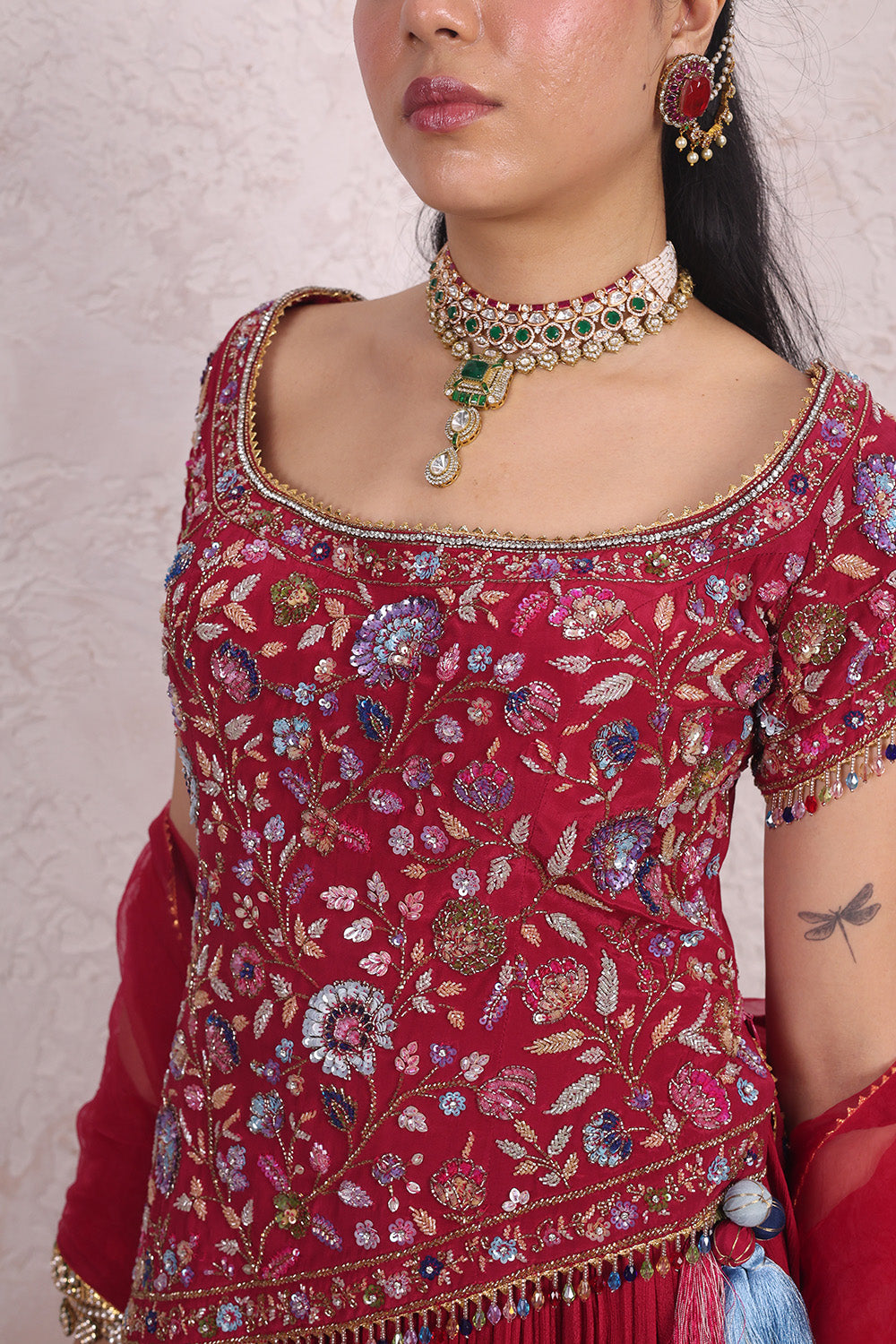 Rani Pink Lehenga Choli with Dupatta
