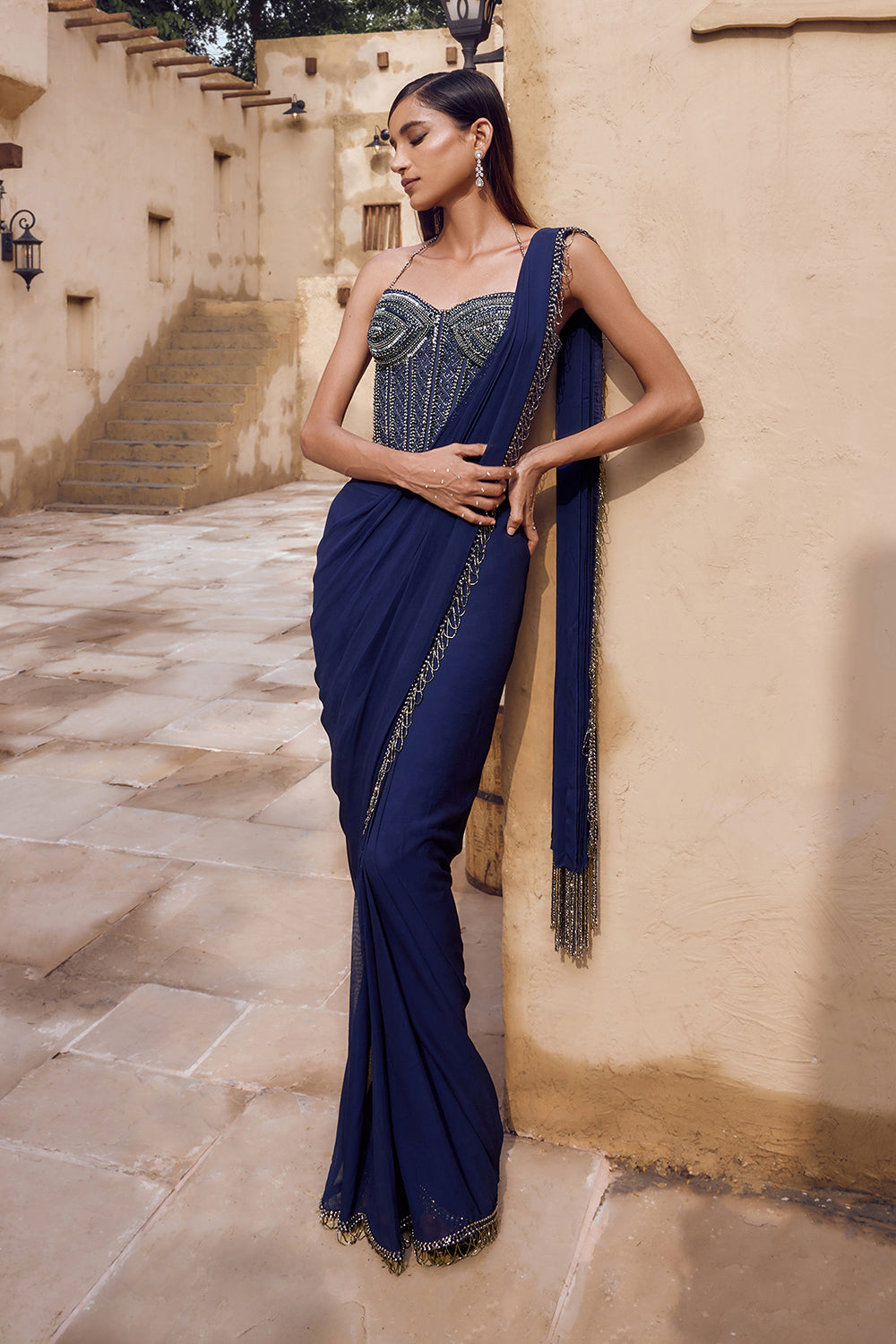 Ratnaneel Corset Saree